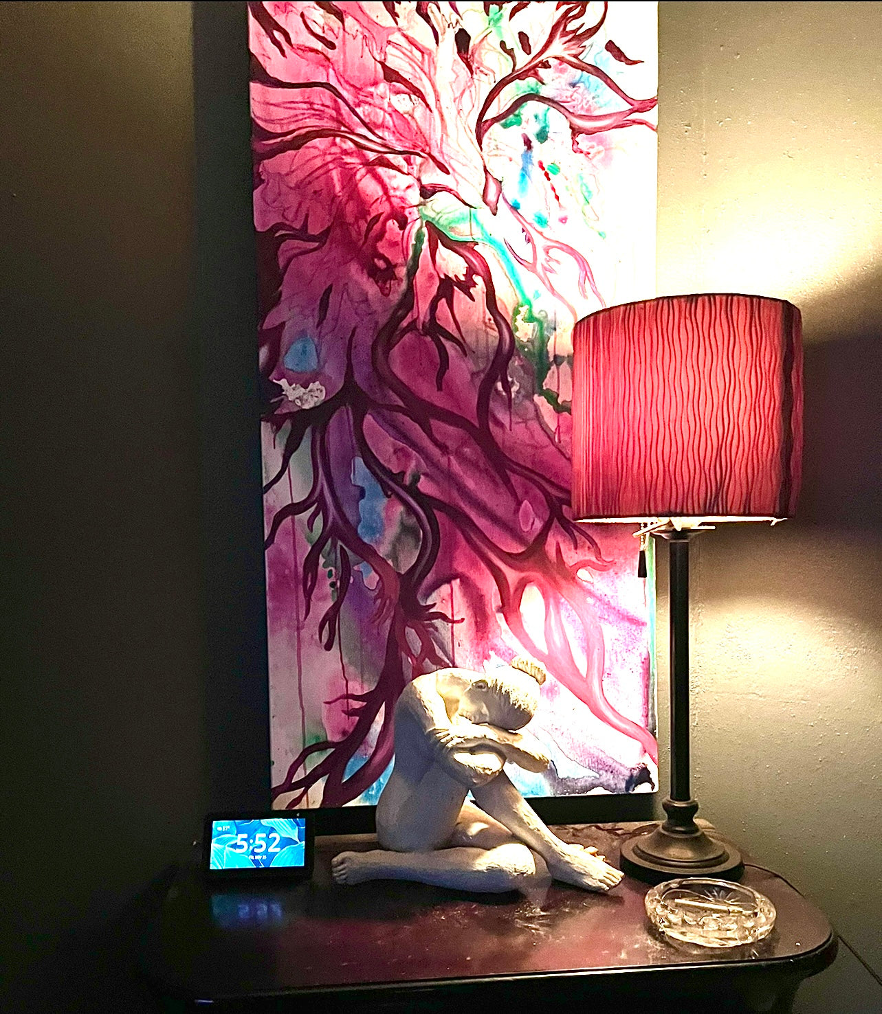 Flowing and Abstract Liquid-Acrylic Painting, “Flo”