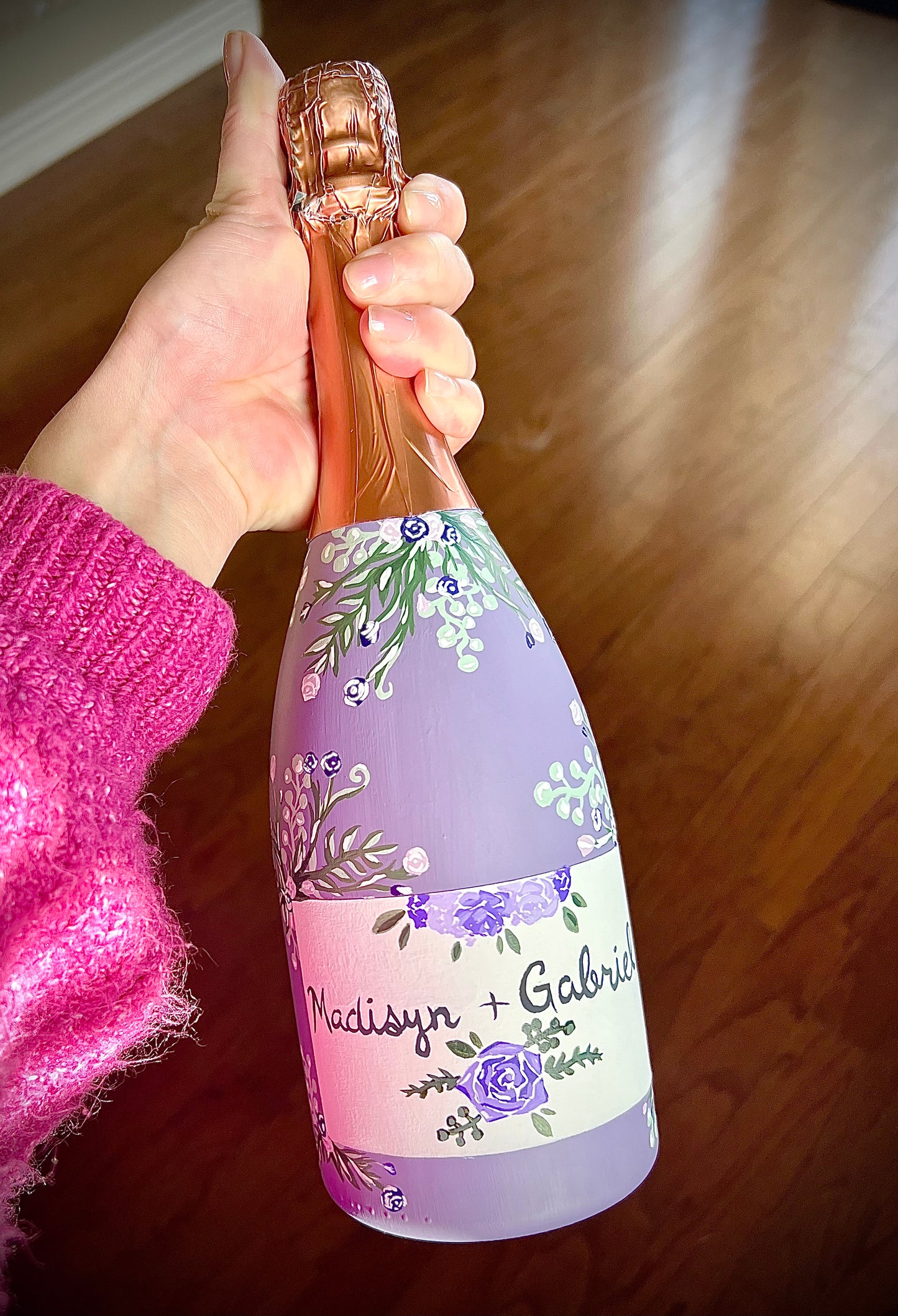 SOLD ON REQUEST: Celebratory, Thematic, Custom-Painted Bottles! 🍾🎨🥂