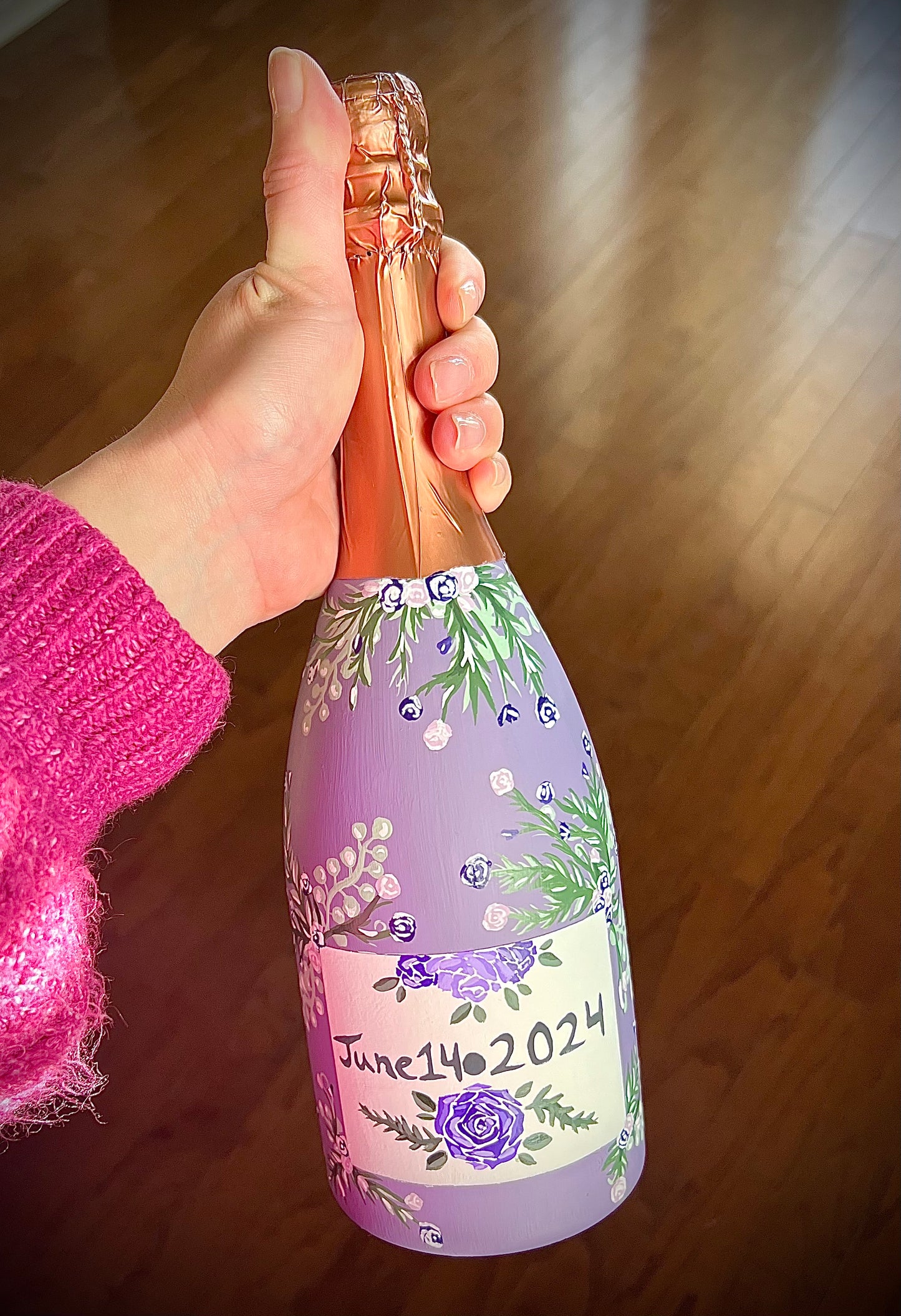 SOLD ON REQUEST: Celebratory, Thematic, Custom-Painted Bottles! 🍾🎨🥂