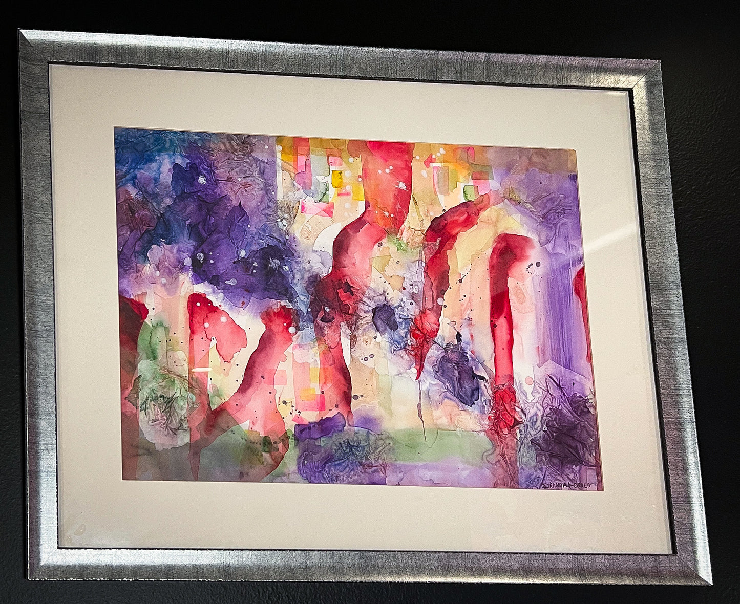 Abstracted Watercolor Painting (Mixed Media Textures), "Infectious I"