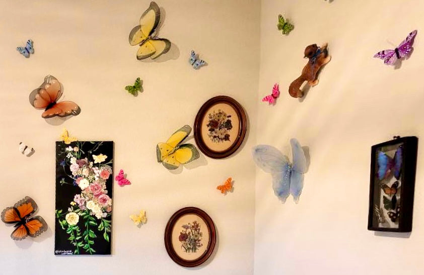 Pintura acrílica floral moderna, "Flora-Una"