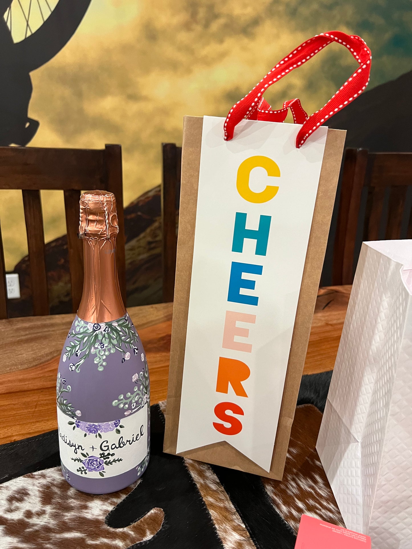 SOLD ON REQUEST: Celebratory, Thematic, Custom-Painted Bottles! 🍾🎨🥂