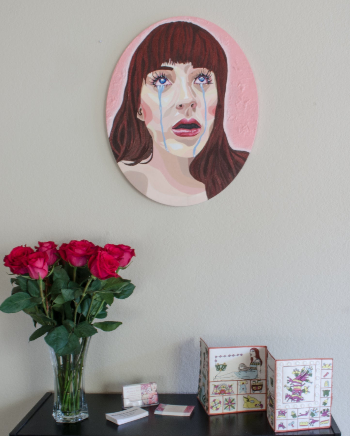 Pop Art Inspired, Acrylic Painting, "Mascara Tears"