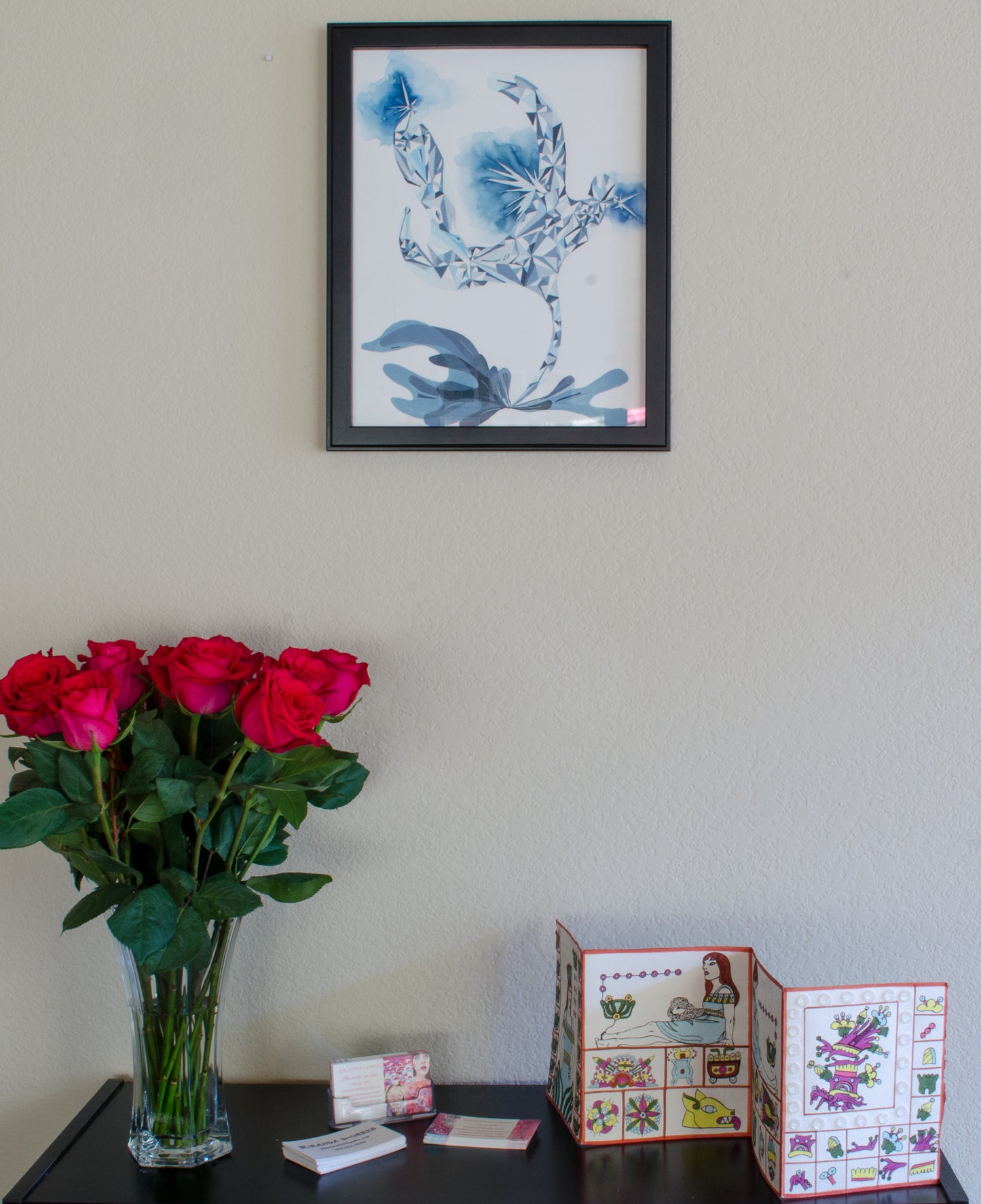 Modern and Picturesque Watercolor Painting, “Diamond #2”
