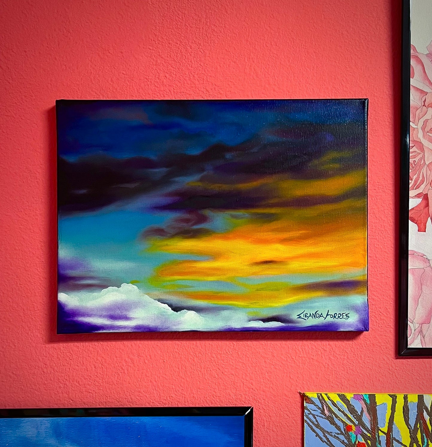 Peinture réaliste du ciel à l’huile, « Ciel de Fayetteville »
