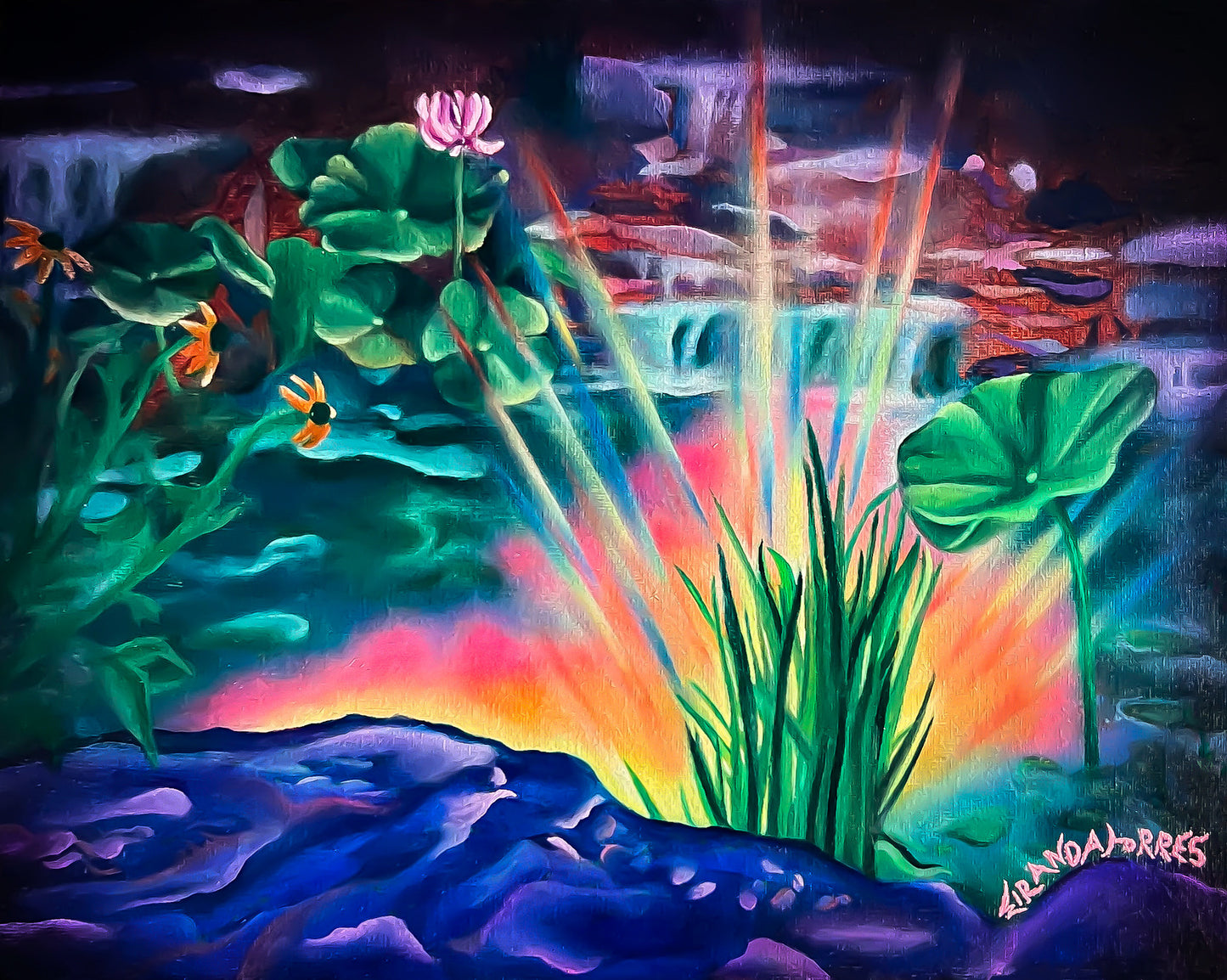 Peinture à l’huile fantastique éthérée, « Quelque part, un jour, elle réapparaîtra »
