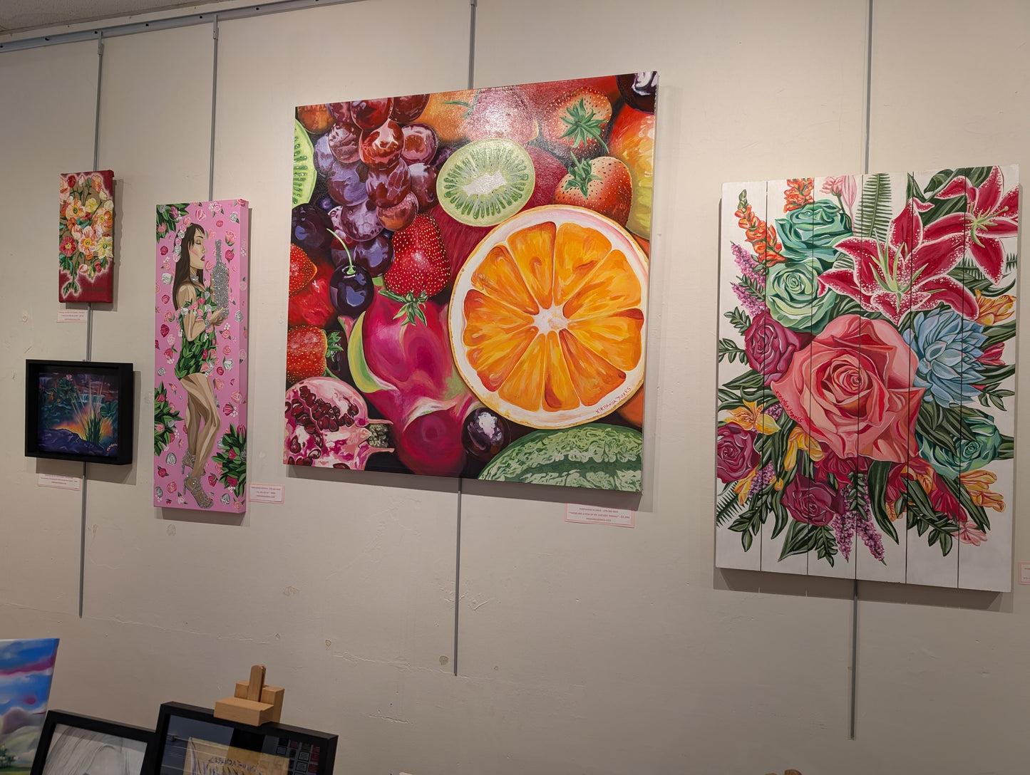 Vibrant and Realistic Fruit Painting, “These Are A Few Of My Juiciest Things” 🍓🥝🍇🍊