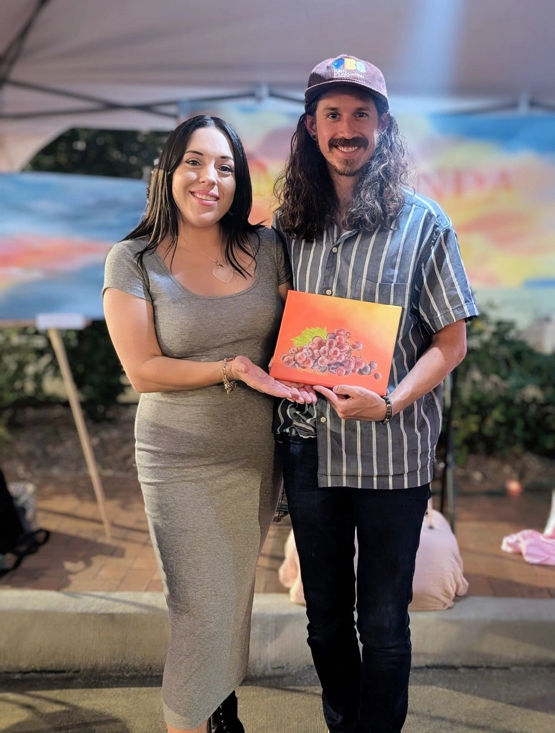Fruit de vigne réaliste, peinture à l’huile, « RAISINS ! »