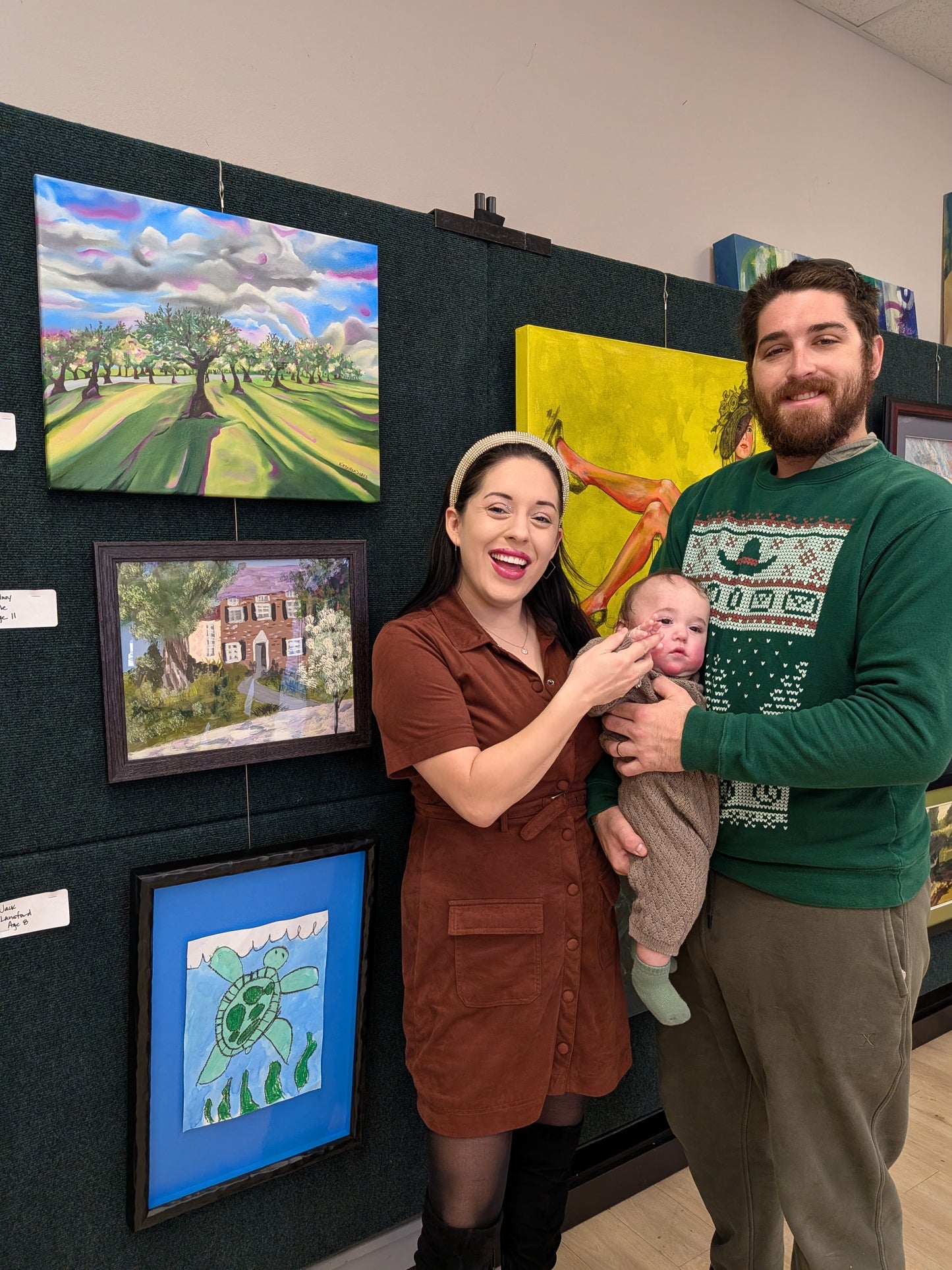 Seemingly Peaceful Landscape Oil Painting, "Olive Branches Only Scratch & Hurt"