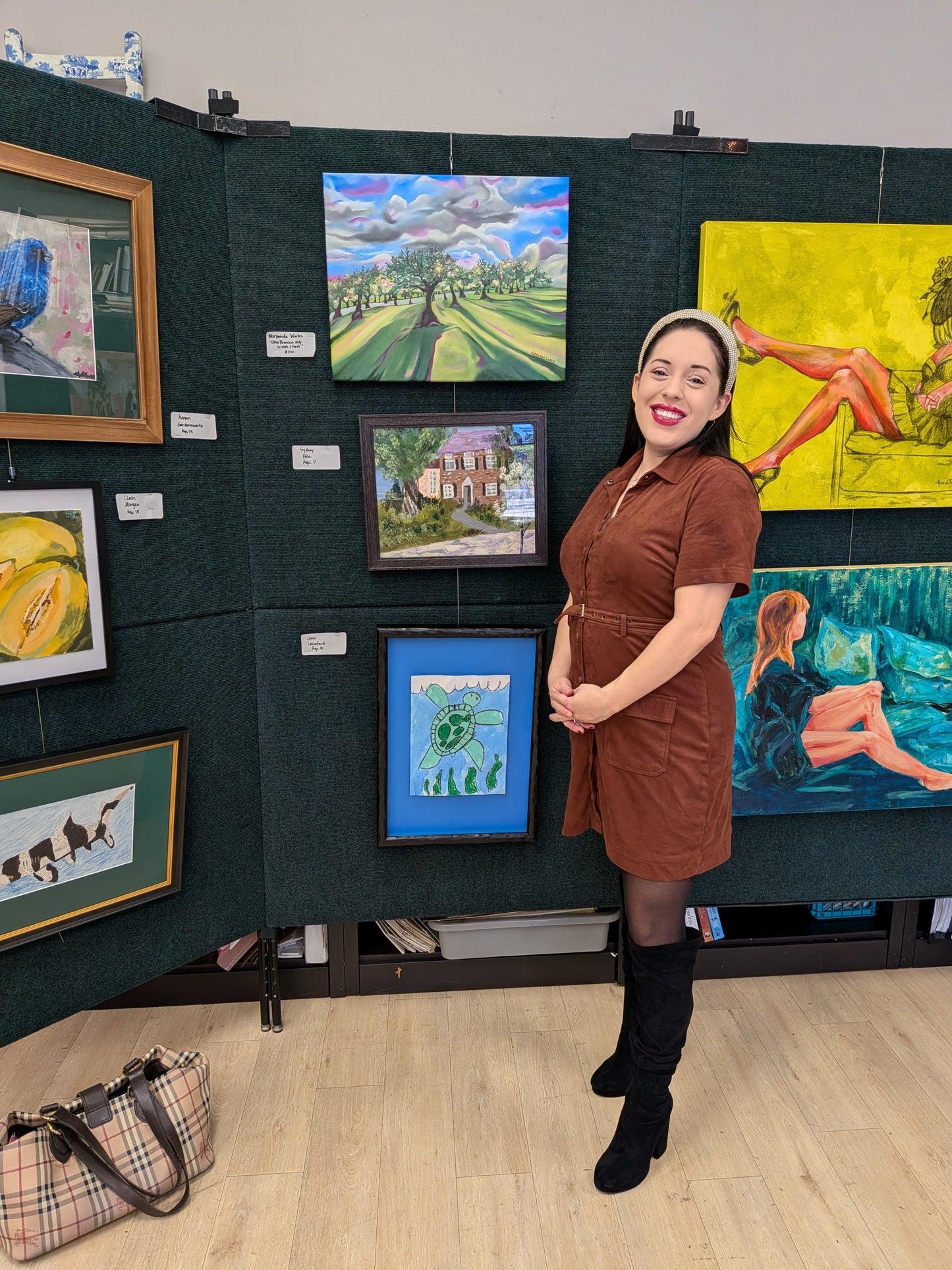 Seemingly Peaceful Landscape Oil Painting, "Olive Branches Only Scratch & Hurt"