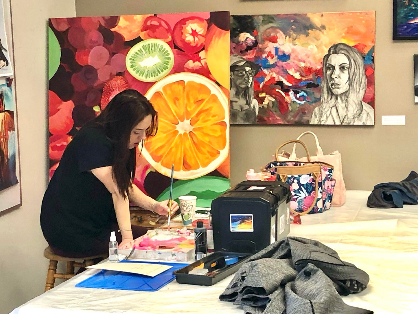 Vibrant and Realistic Fruit Painting, “These Are A Few Of My Juiciest Things” 🍓🥝🍇🍊