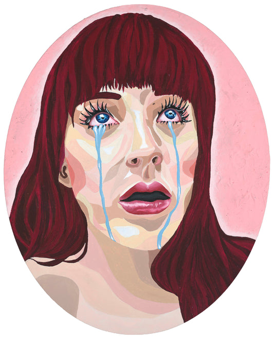 Pop Art Inspired, Acrylic Painting, "Mascara Tears"